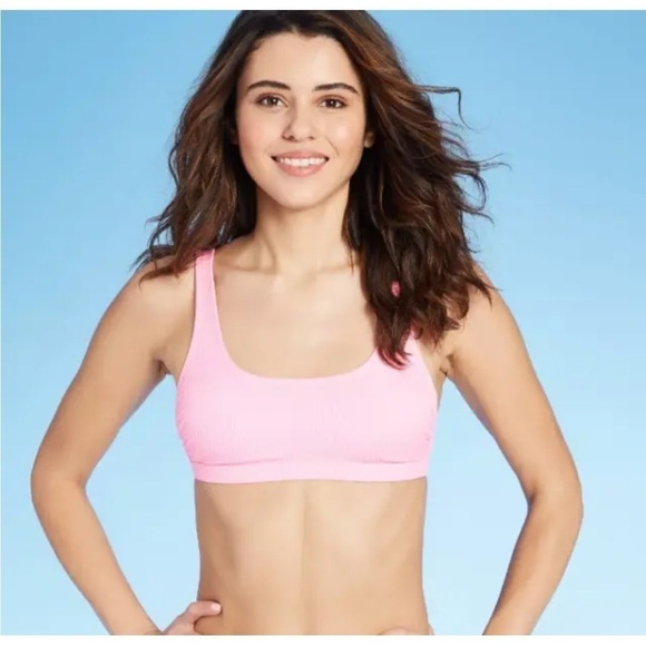 Xhilaration Ribbed Bralette Ruched Cheeky Bikini - Picture 2 of 8